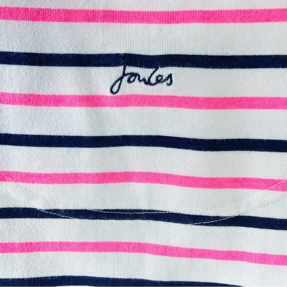 Joules Harbour Boat Neck Striped Breton Top in Neon Multi - Picture 7 of 11